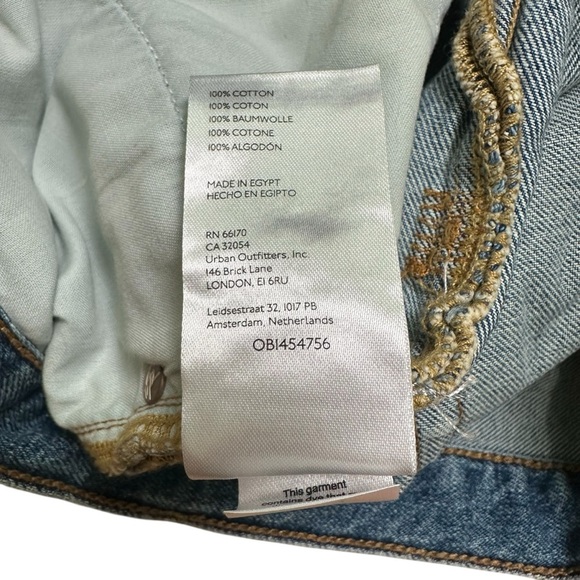 Free People Women’s 29 Distressed Raw Hem Button Fly Denim Jean Shorts - Picture 5 of 8